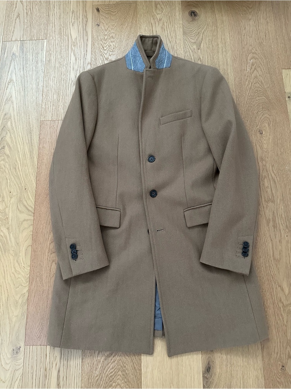 Banana republic camel topcoat overcoat wool m medium